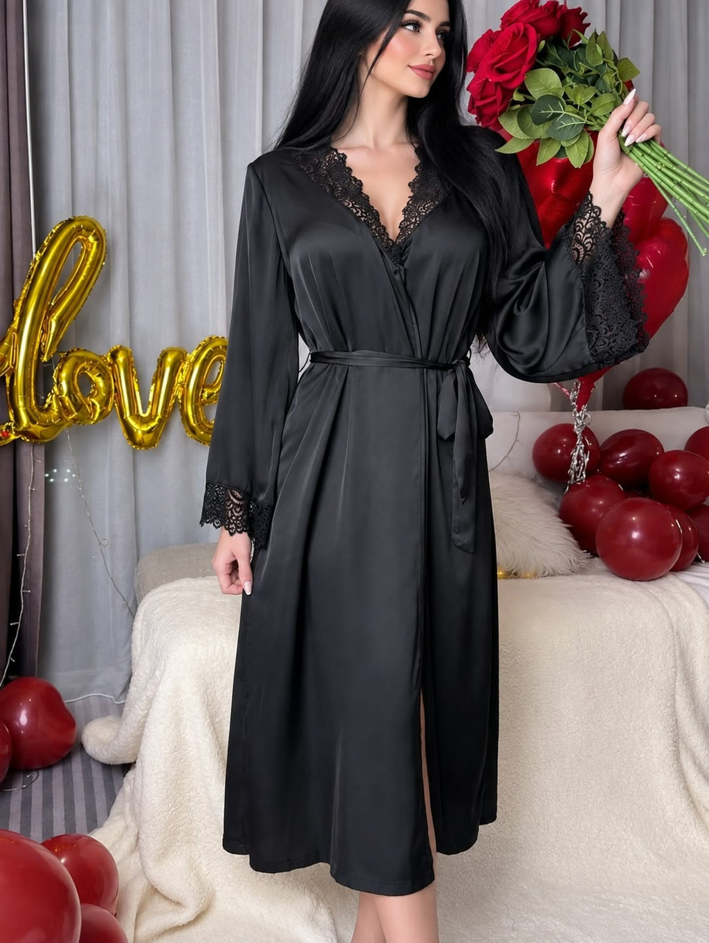 Pyjama Love Satin Robe Ref47