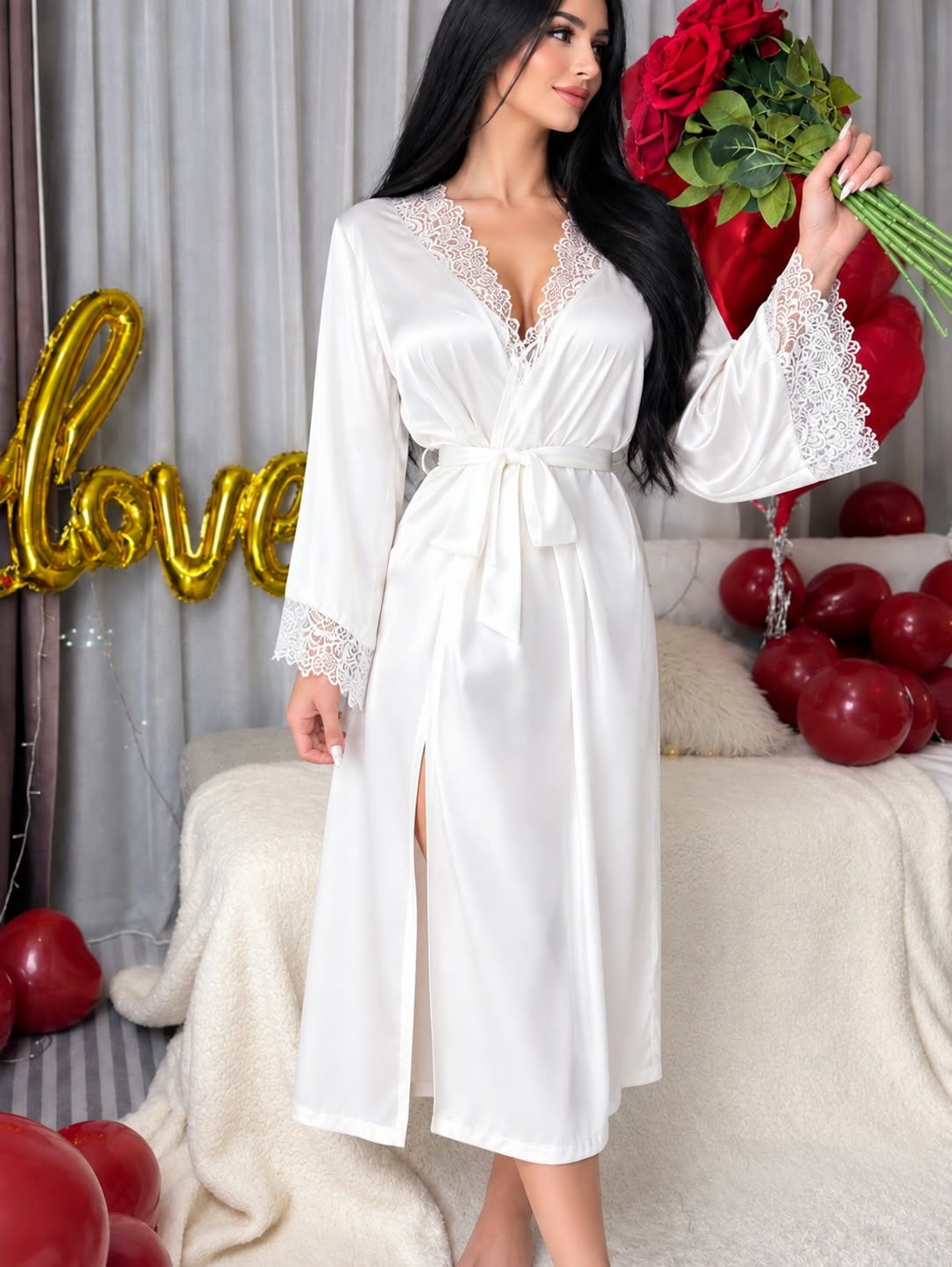 Pyjama Love Satin Robe Ref47