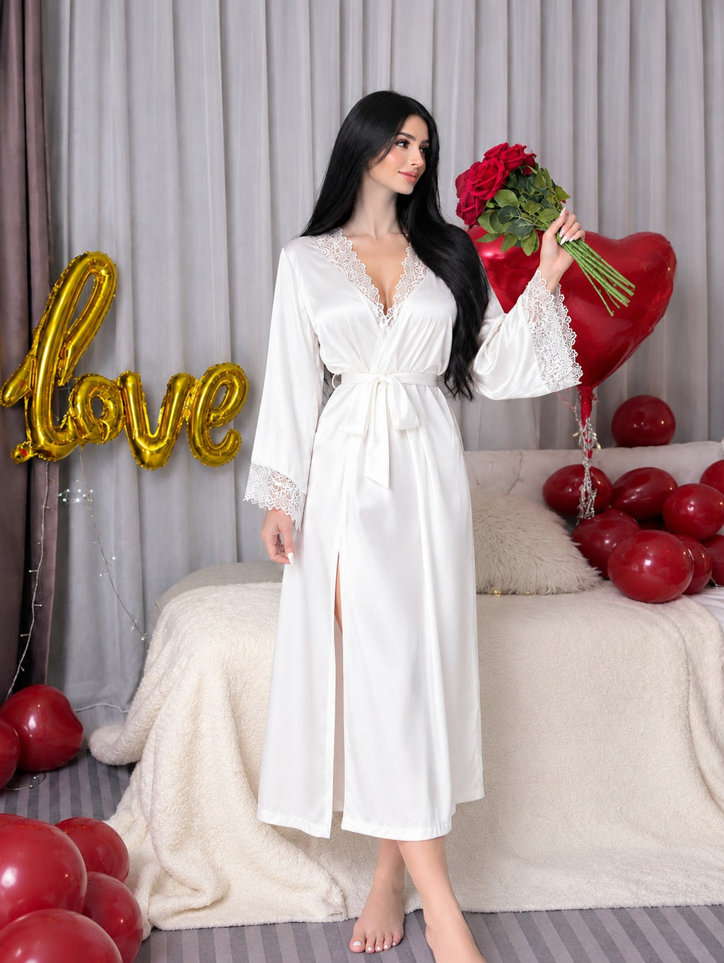 Pyjama Love Satin Robe Ref47