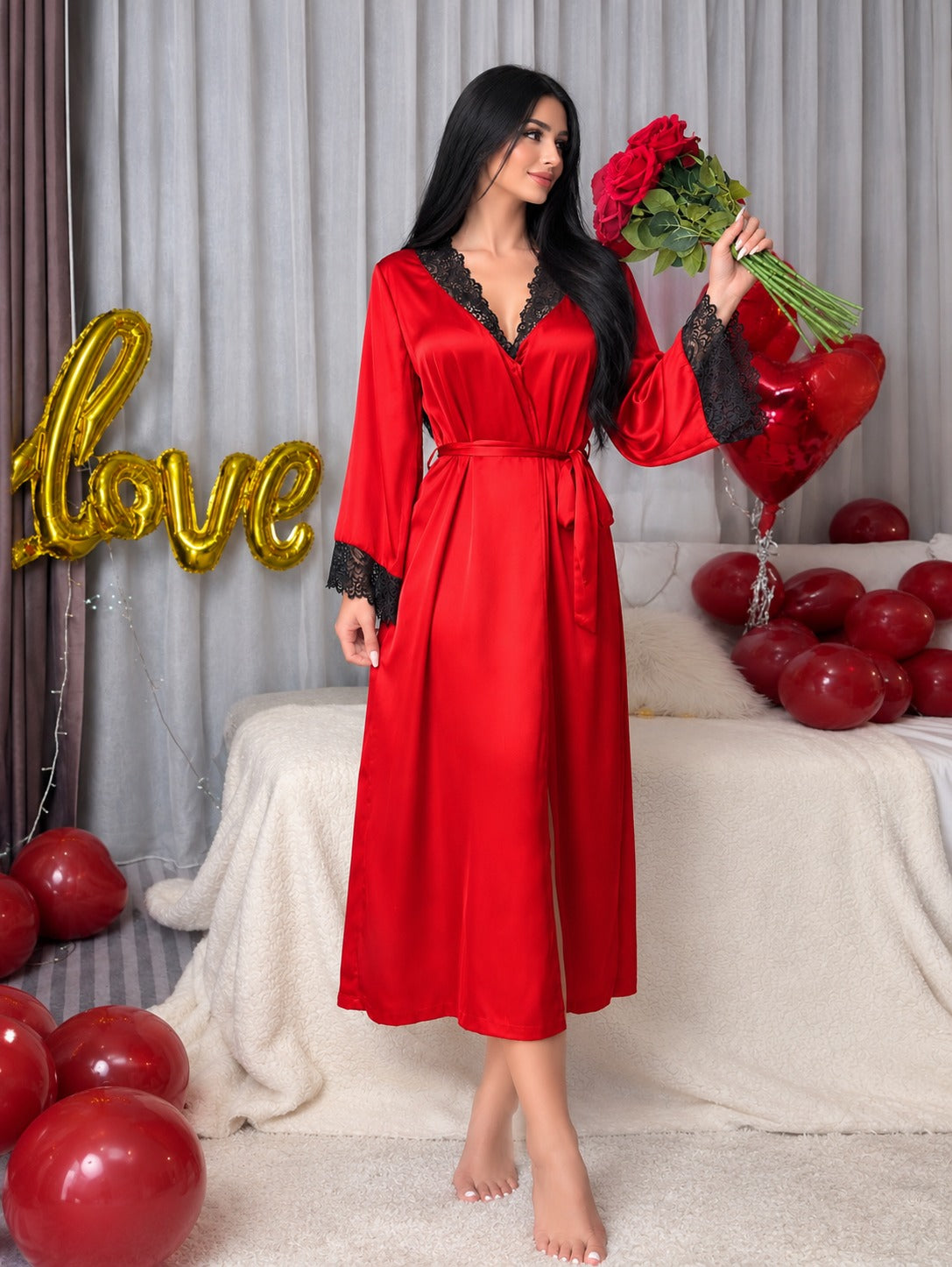 Pyjama Love Satin Robe Ref47