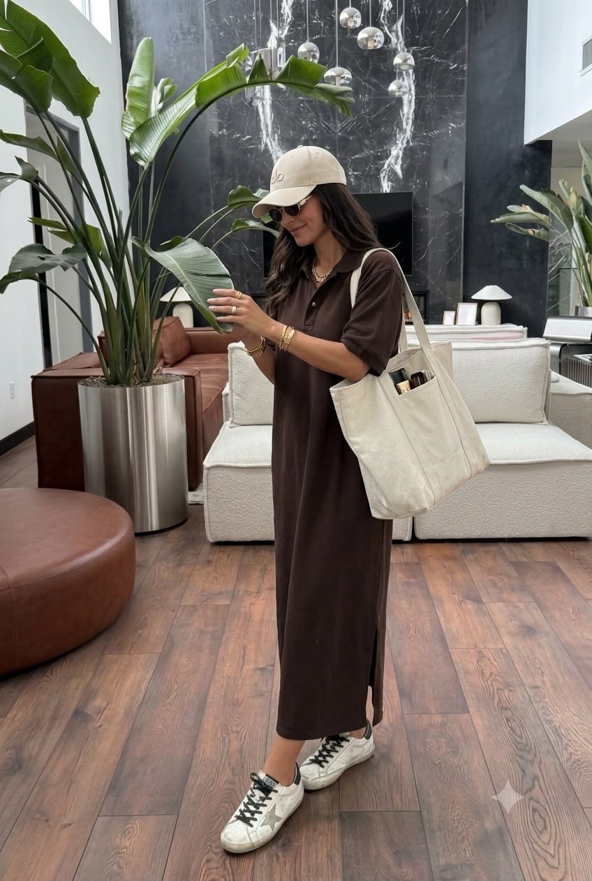 Robe polo oversize