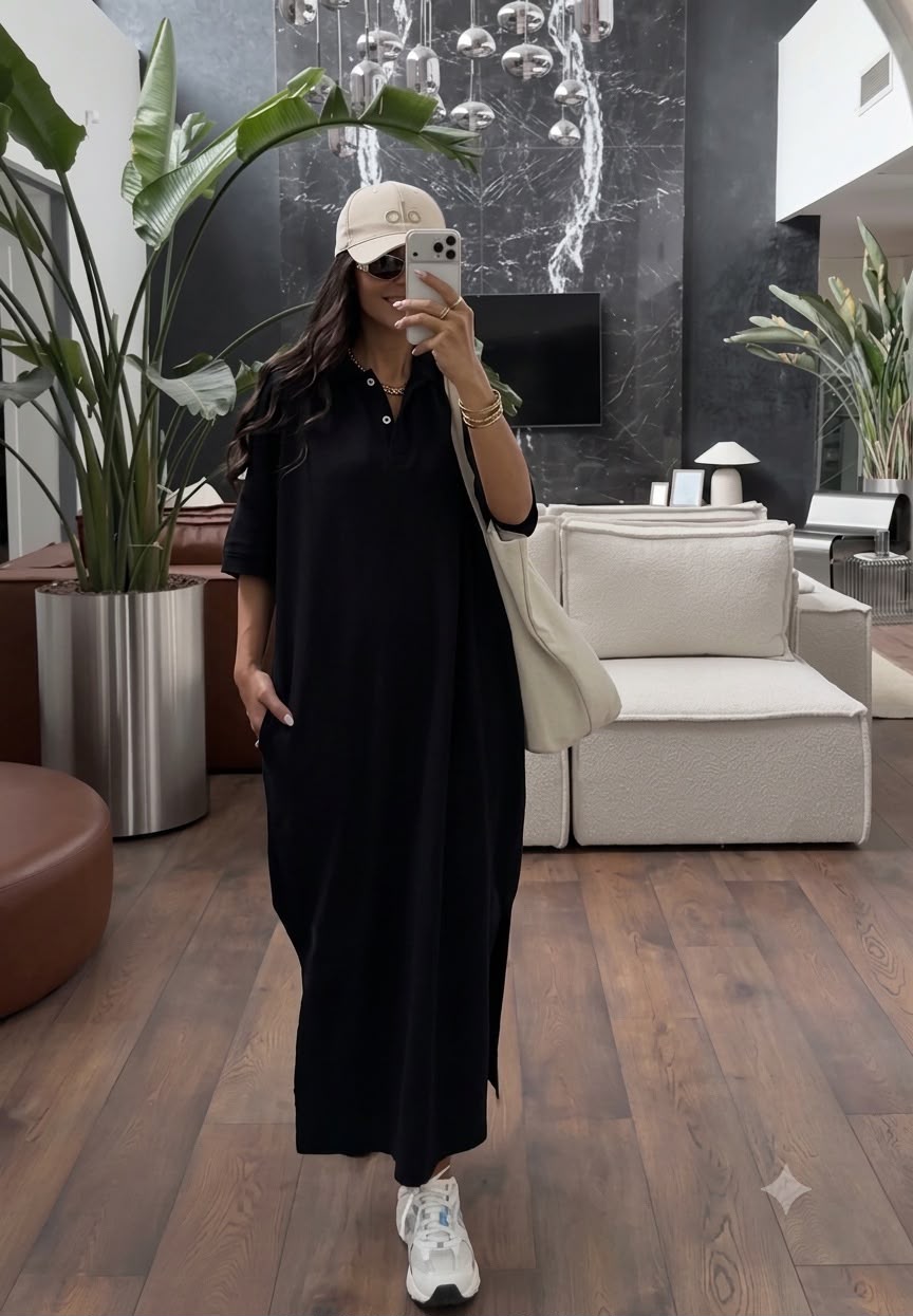 Robe polo oversize