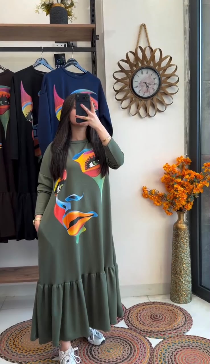 Robe Oversize Art Face Ref206