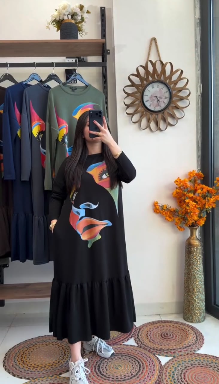 Robe Oversize Art Face Ref206